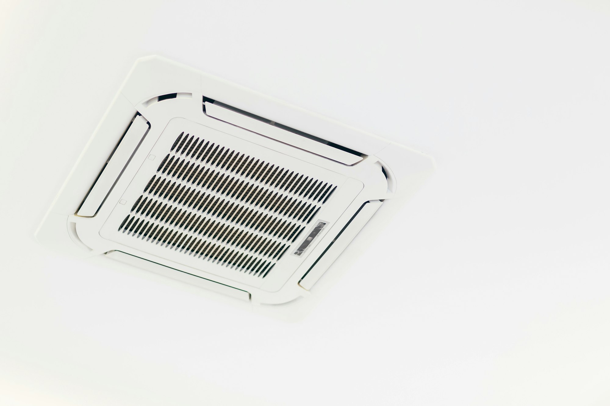 Large air conditioning on the ceiling in the restaurant and hotel