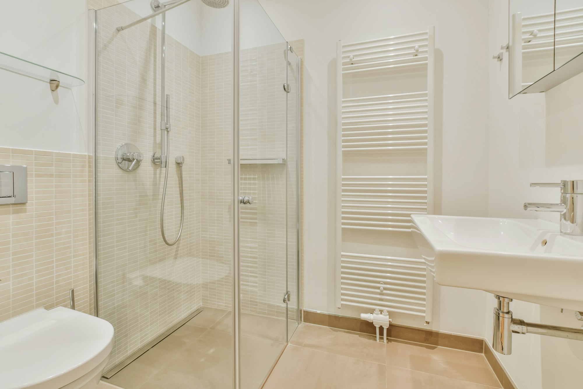 Modern stylish white bathroom